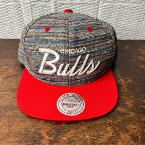 2015 Mitchell & Ness Chicago Bulls Multicolor Knit Crown Snap Back Hat Rare